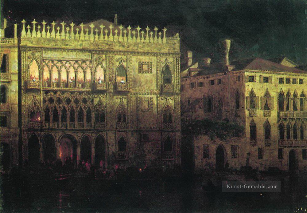 ordo Palast ka d in Venedig bei Mondschein Ivan Aivazovsky Ölgemälde